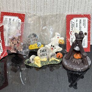Fairy Garden Halloween Witch Cauldron Graveyard Skeleton Pumpkin Black Cat Mini